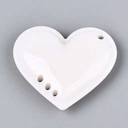 Colgante Corazón Acrílico | Blanco