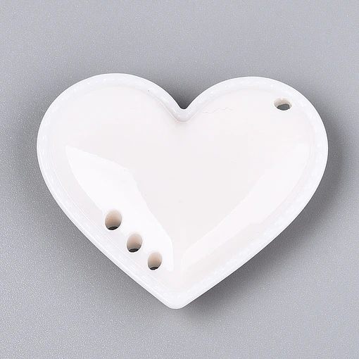 Colgante Corazón Acrílico | Blanco