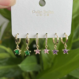 Set de Aros | Baño de oro 18k