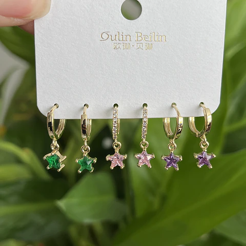 Set de Aros | Baño de oro 18k