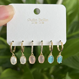 Set de Aros | Baño de oro 18k