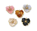Colgante Flor de Acrilico | Baño de oro 18k