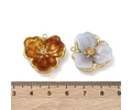Colgante Flor de Acrilico | Baño de oro 18k