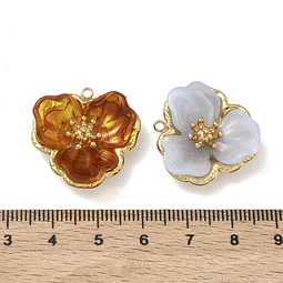  Colgante Flor de Acrilico | Baño de oro 18k