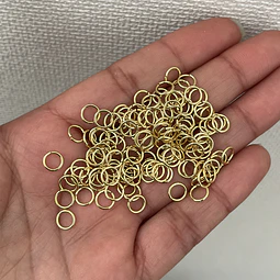 6mm | Argollas de unión baño de oro 18k