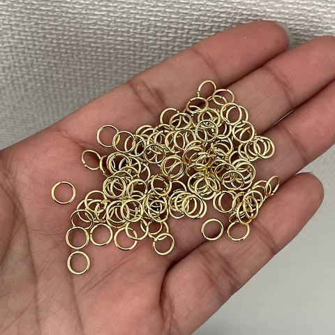 6mm | Argollas de unión baño de oro 18k