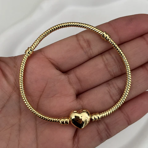 Pulsera Estilo Europeo | Baño de oro 18k