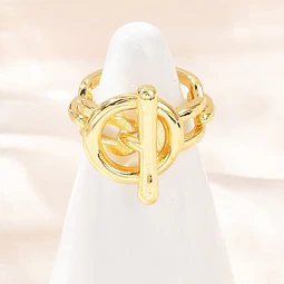  Anillo Ajustable OT | Baño de oro 18k