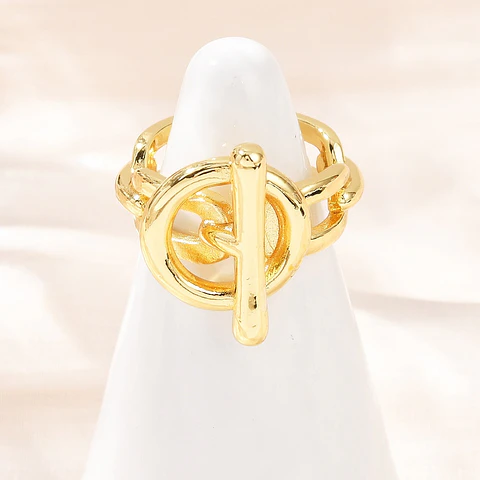 Anillo Ajustable OT | Baño de oro 18k