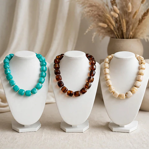 Collares Acrílico Cuadrado 