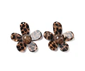Colgante de Flor de Resina Con Estampado de Animal Print de Leopardo 