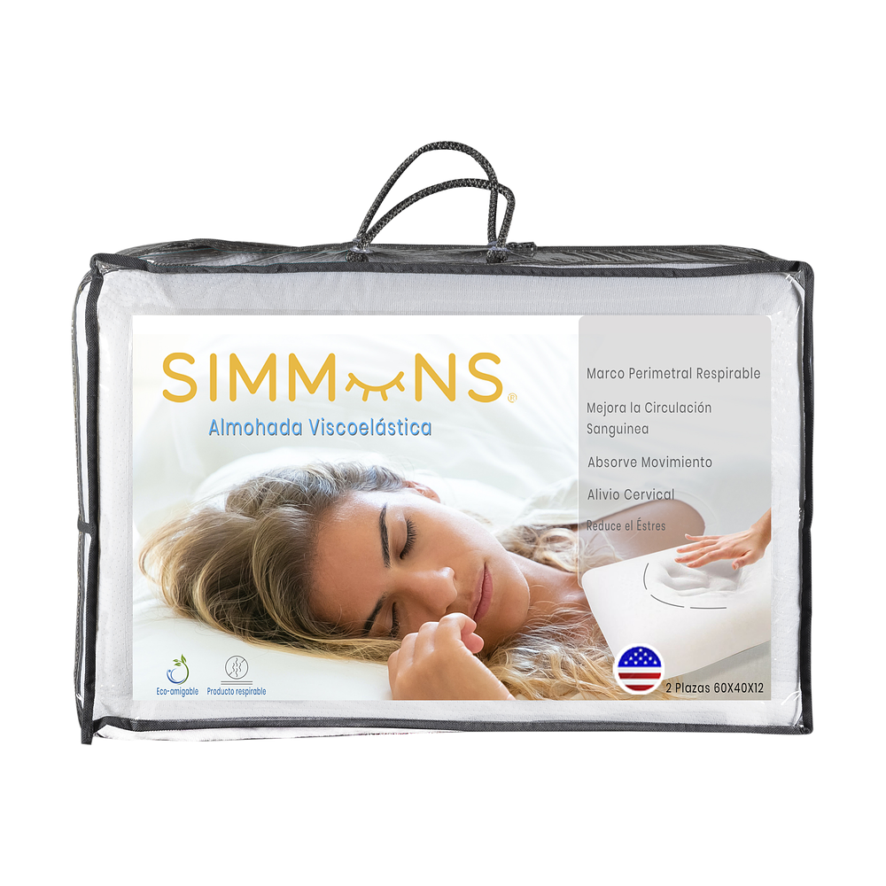 Pack Almohada Viscoelástica 60x40 Simmons 1