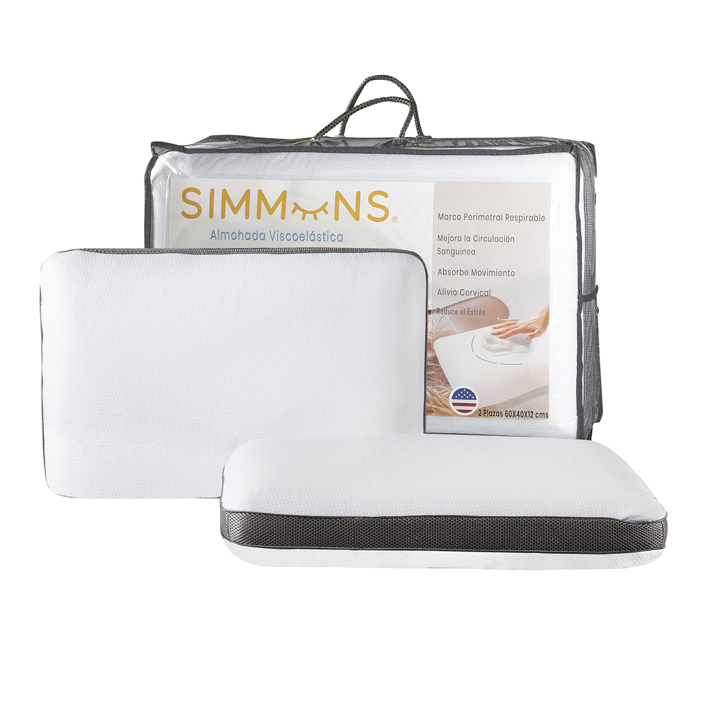 Pack Almohada Viscoelástica 60x40 Simmons 2