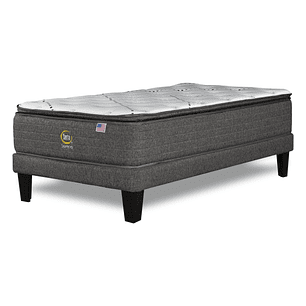 Cama Euro Serta Serene 1.5 Pl Gris