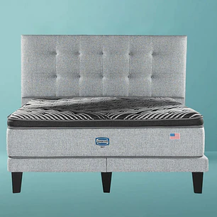 Cama euro simmons sky 2pl bd plata 055 + resp.tignes plata