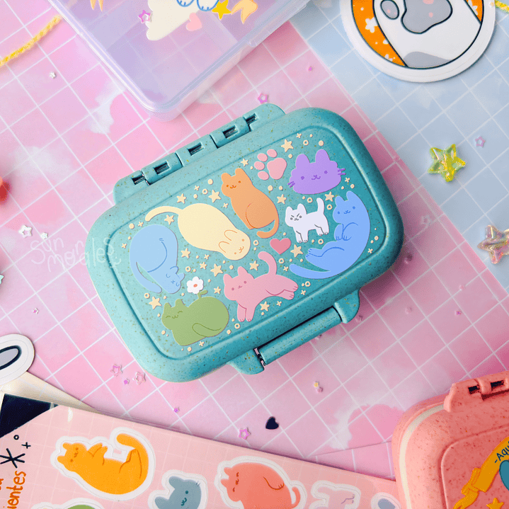 Pastillero Gatitos y estrellas [Hermético] 3