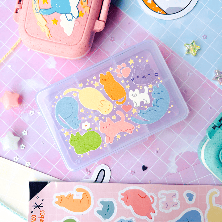 Pastillero Gatitos y estrellas 1