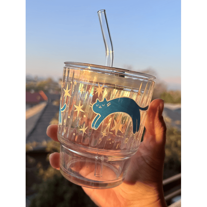 Vasito Tornasol Gatito Universo 1