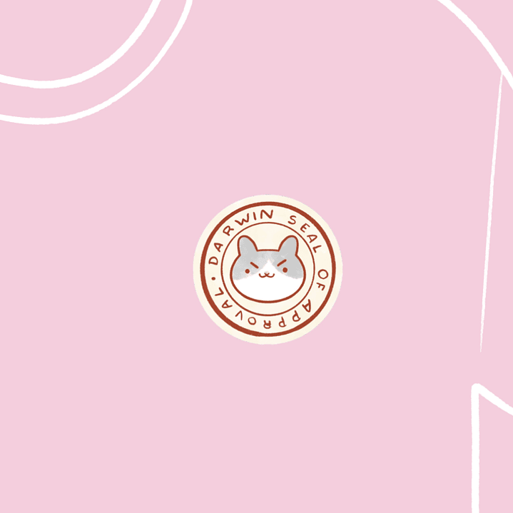 Darwin seal of aproval Estampado tipo LOGO [pechito] 2