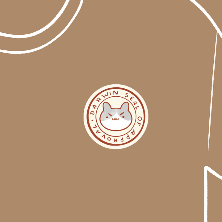 Darwin seal of aproval Estampado tipo LOGO [pechito] 1
