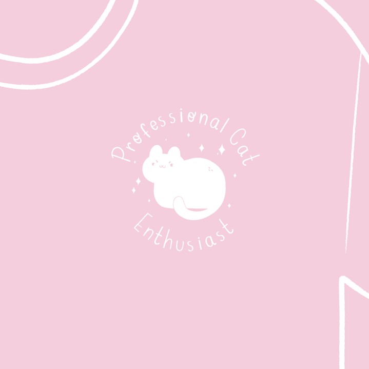 Professional Cat Enthusiast Estampado tipo LOGO [pechito] 2