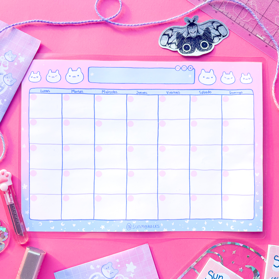 Calendario IMPRIMIBLE semanal + mensual [Producto digital] 1