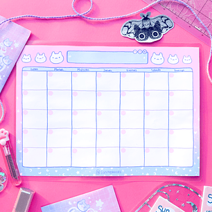 Calendario IMPRIMIBLE semanal + mensual [Producto digital]