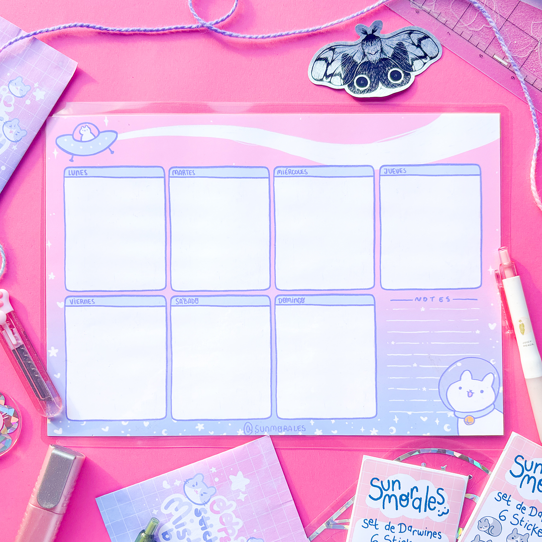 Calendario IMPRIMIBLE semanal + mensual [Producto digital] 2