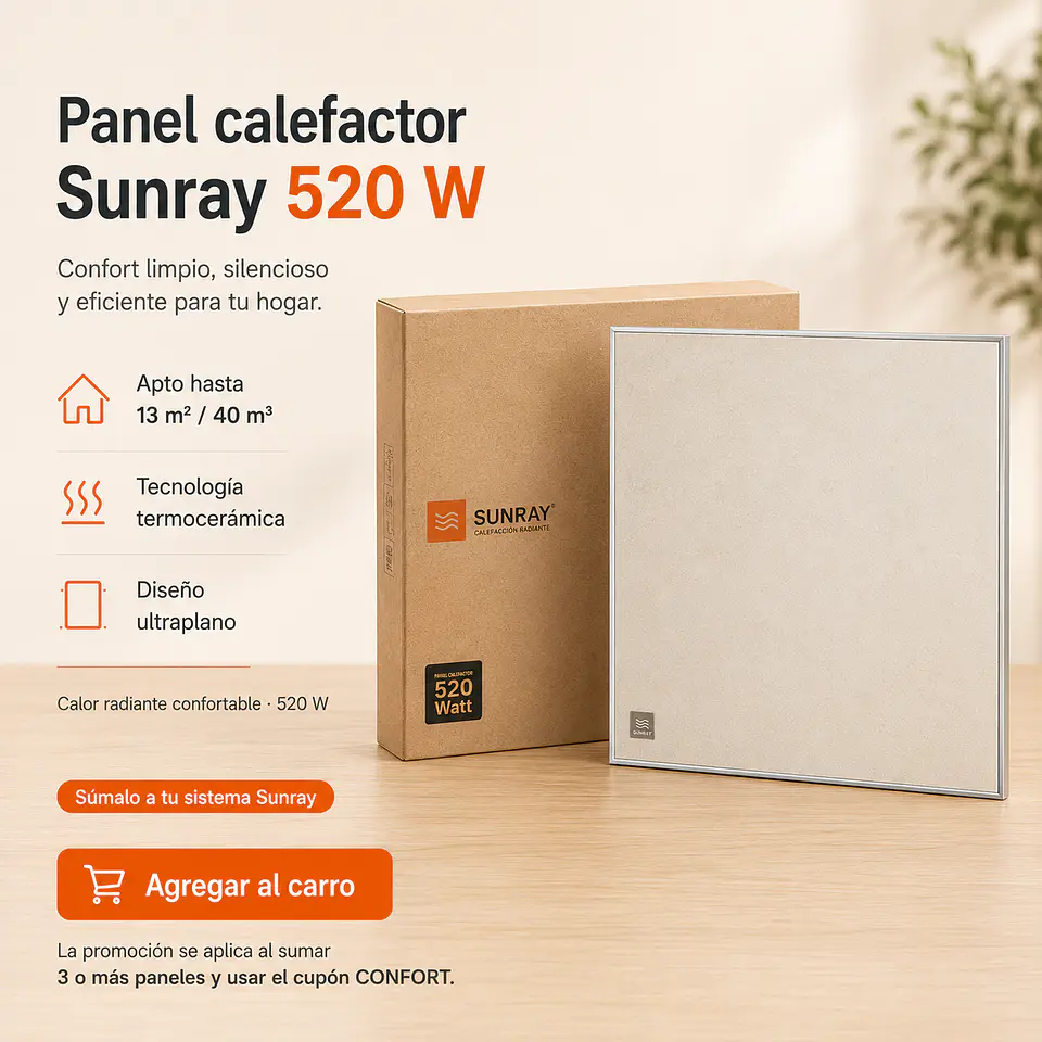 Ver calefactor Sunray 520W 1