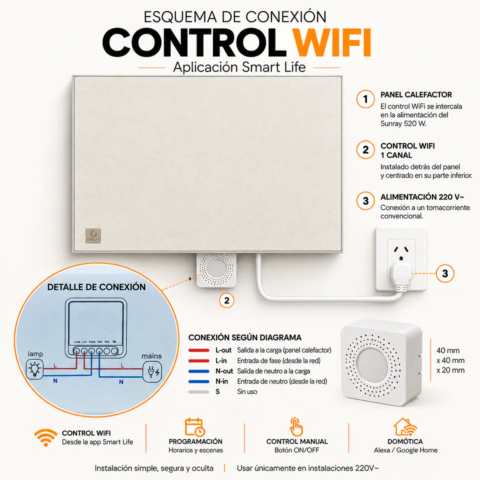 Ver Switch Control WiFi Incluido  3