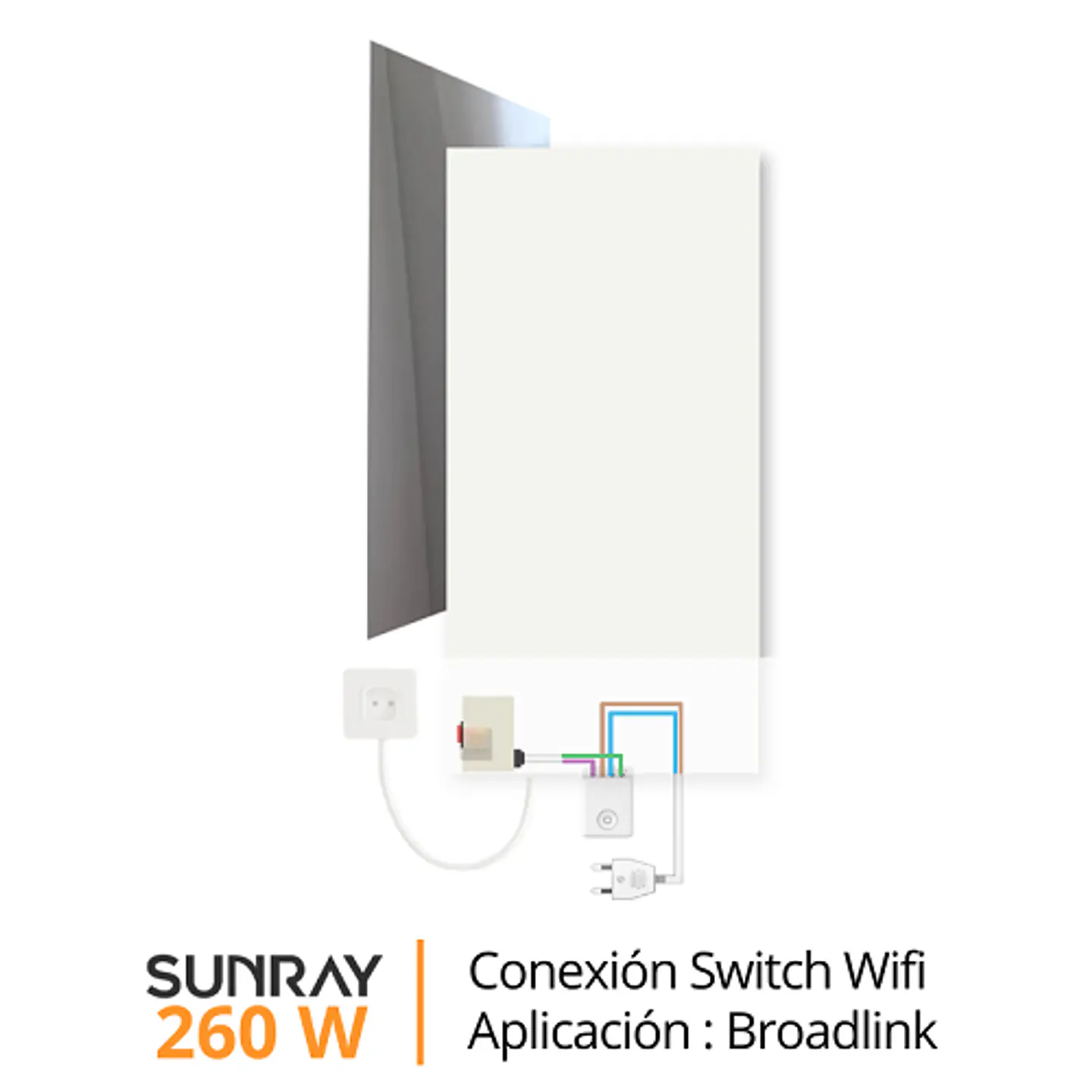 Panel Calefactor Cerámico SUNRAY 260 W – Wi-Fi – Bajo Consumo 3