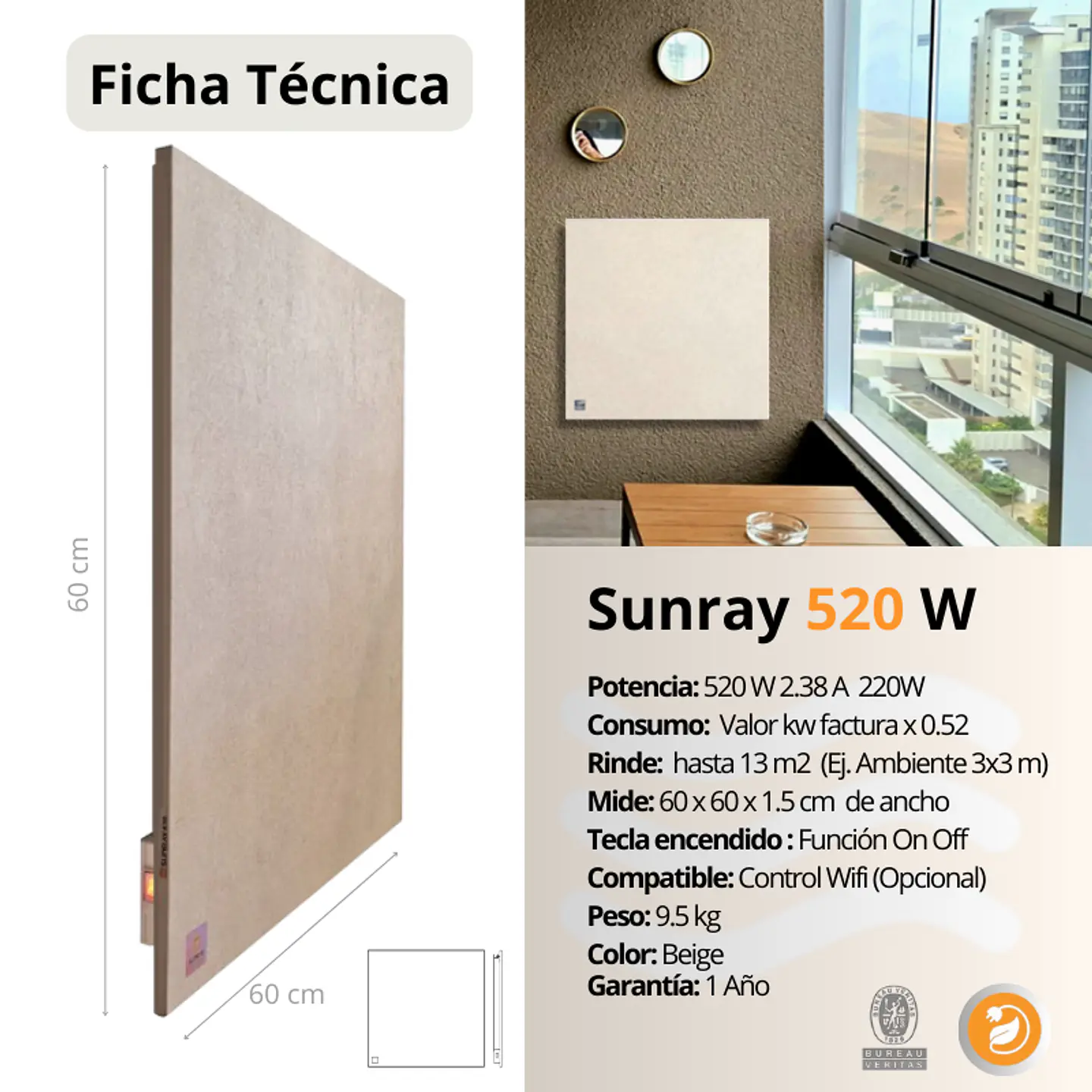 Sunray 520 W  2