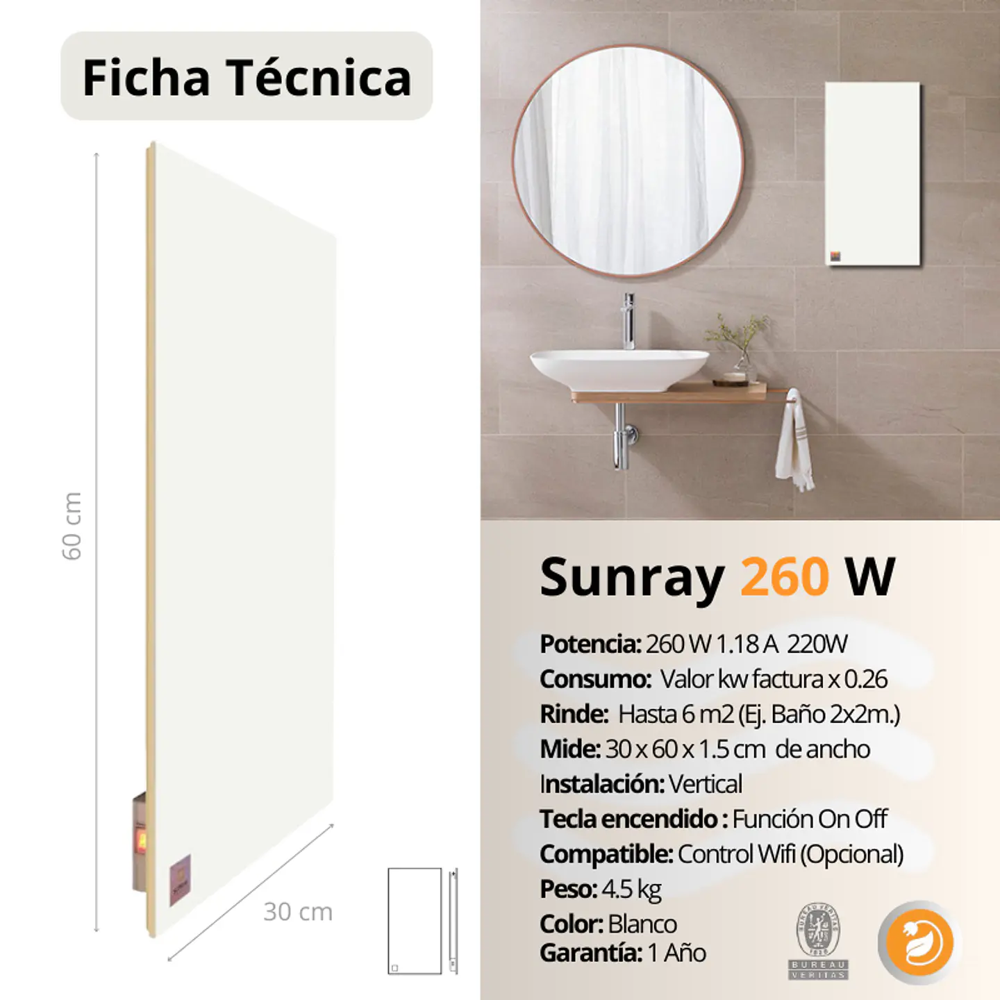 Sunray 260 W  2
