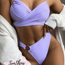 Bikini lila/morado cruzado