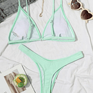 Bikini verde menta colaless- canalé