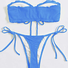 Bikini azul colaless