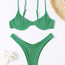 Bikini verde con aro canalé 