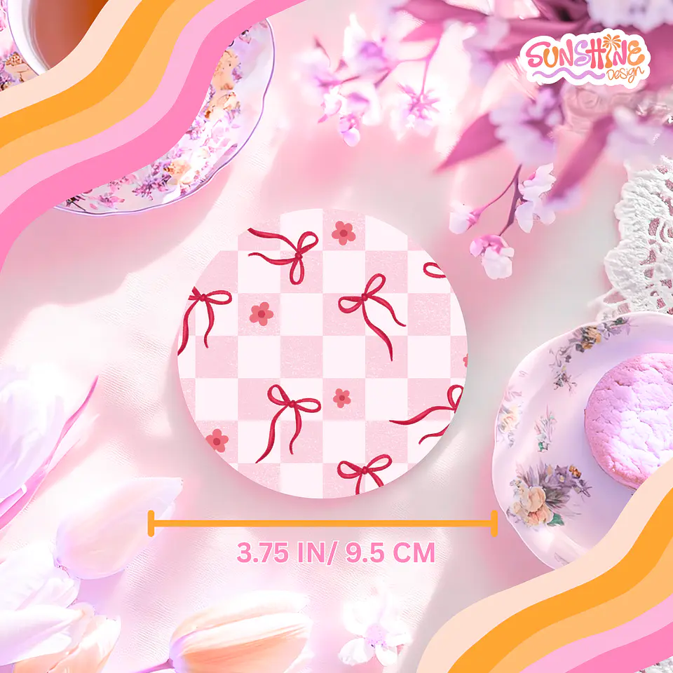 Pink Bow Coaster 2