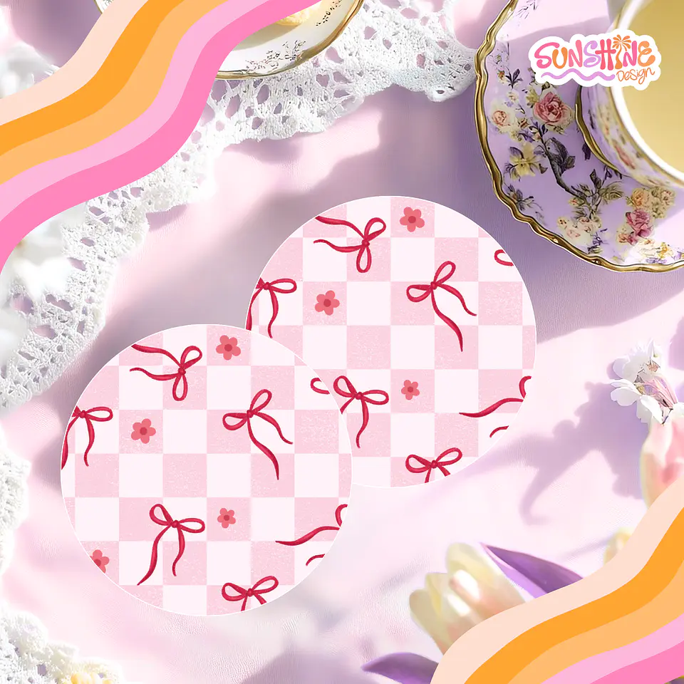 Pink Bow Coaster 3