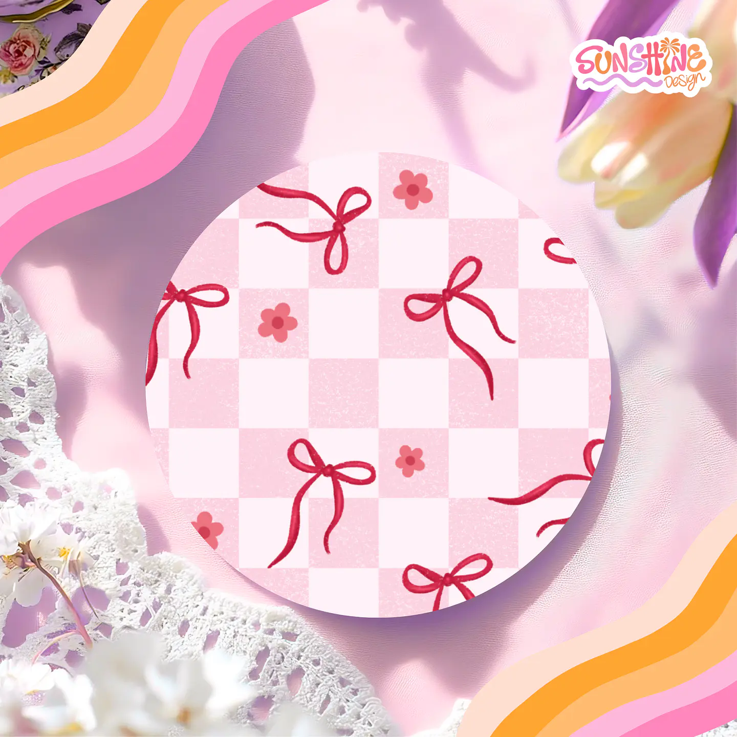 Pink Bow Coaster 4