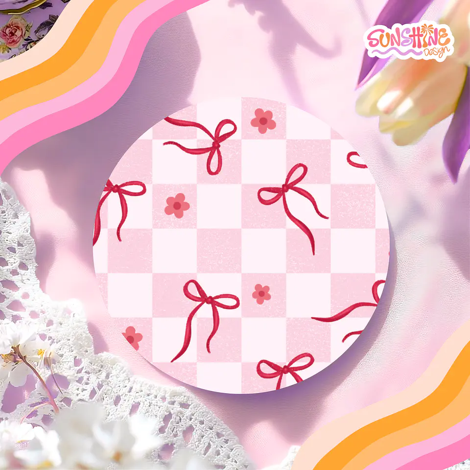 Pink Bow Coaster 4