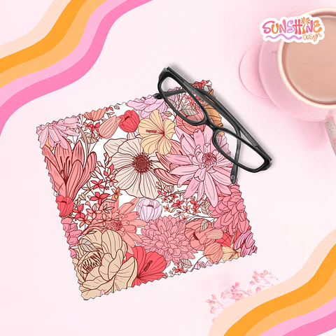 Flowers Glasses Cleaning Cloth