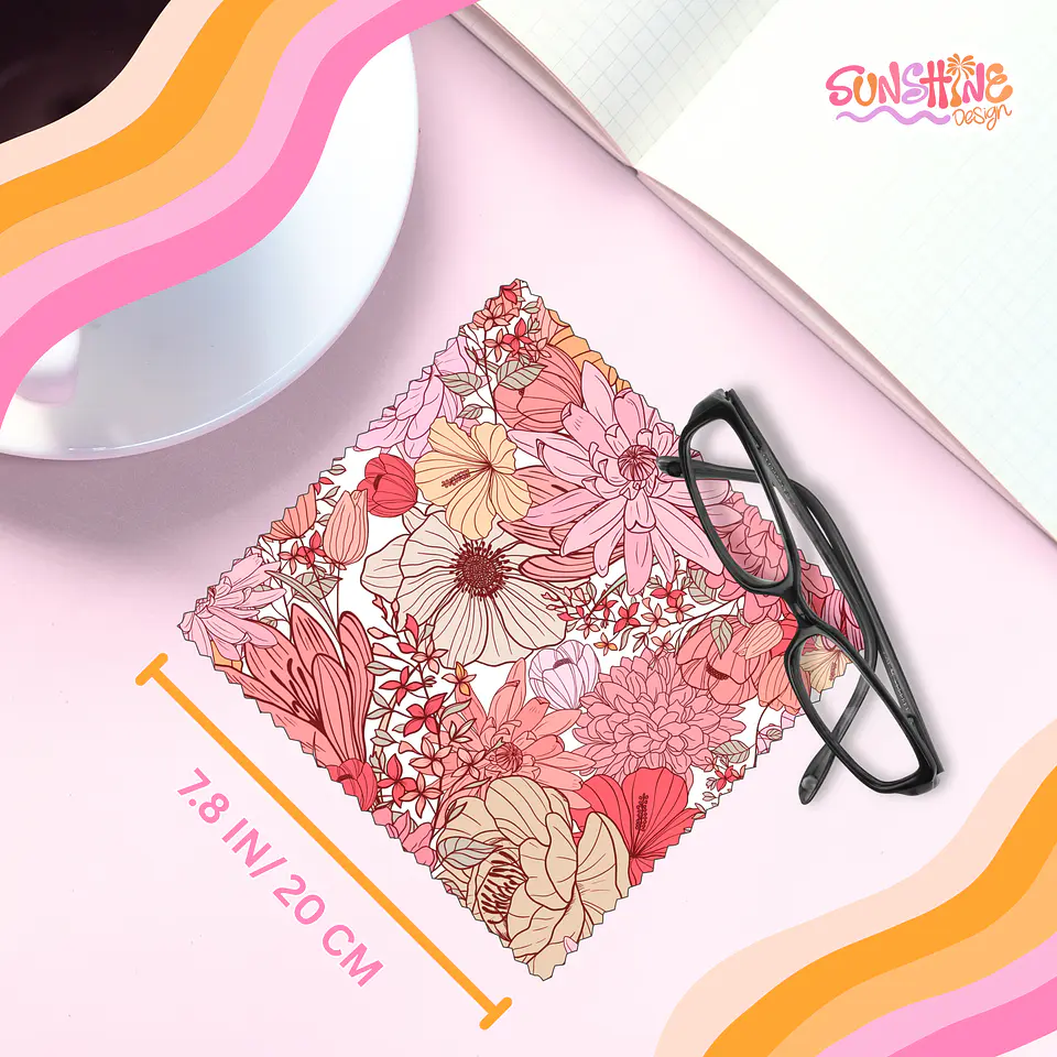 Flowers Glasses Cleaning Cloth 2