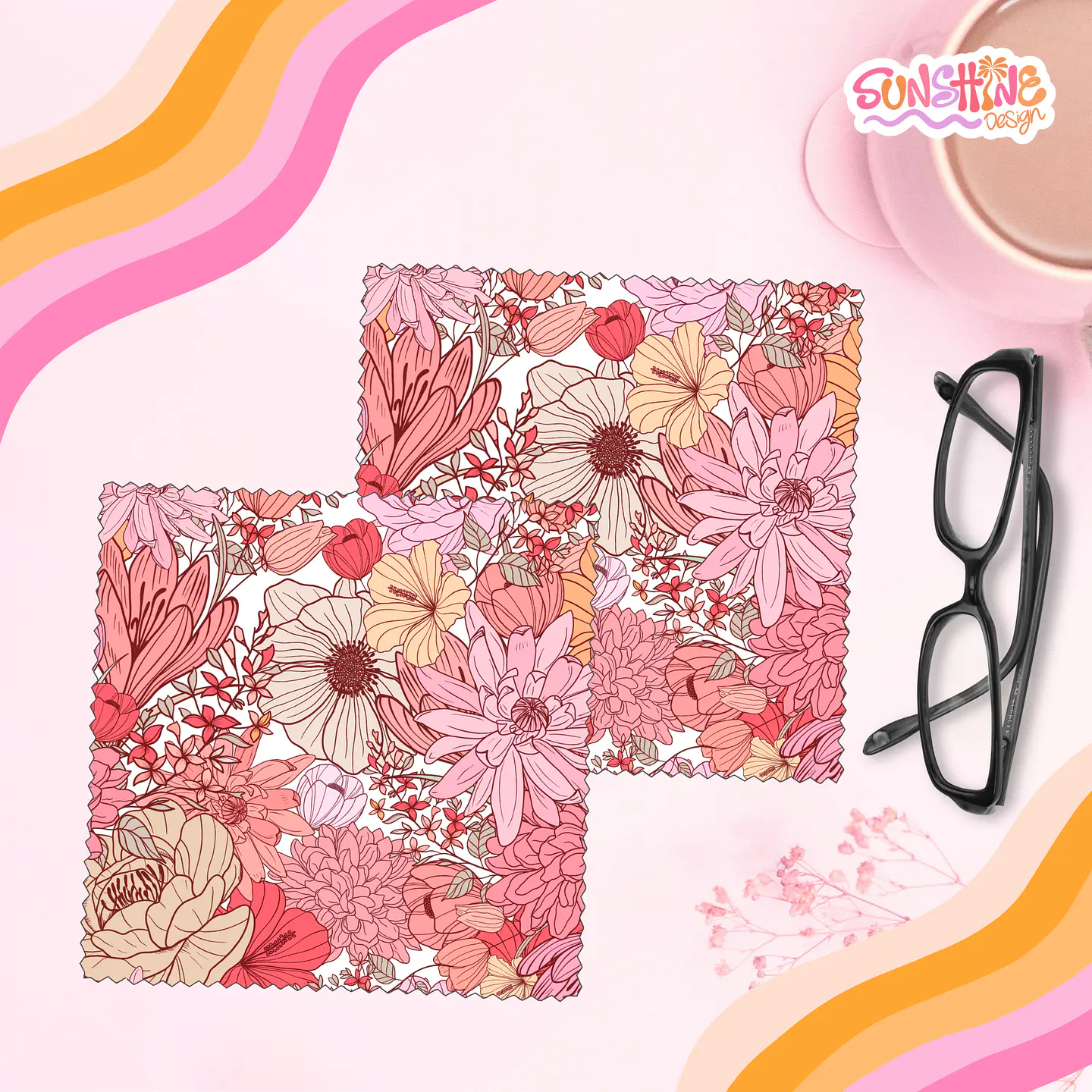 Flowers Glasses Cleaning Cloth 4