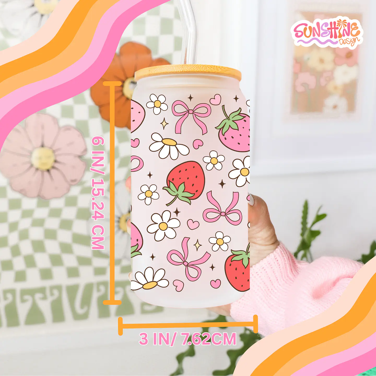 Coquette Strawberry Glass Cup 5