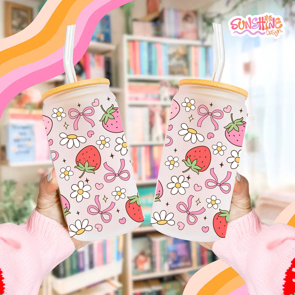 Coquette Strawberry Glass Cup 4