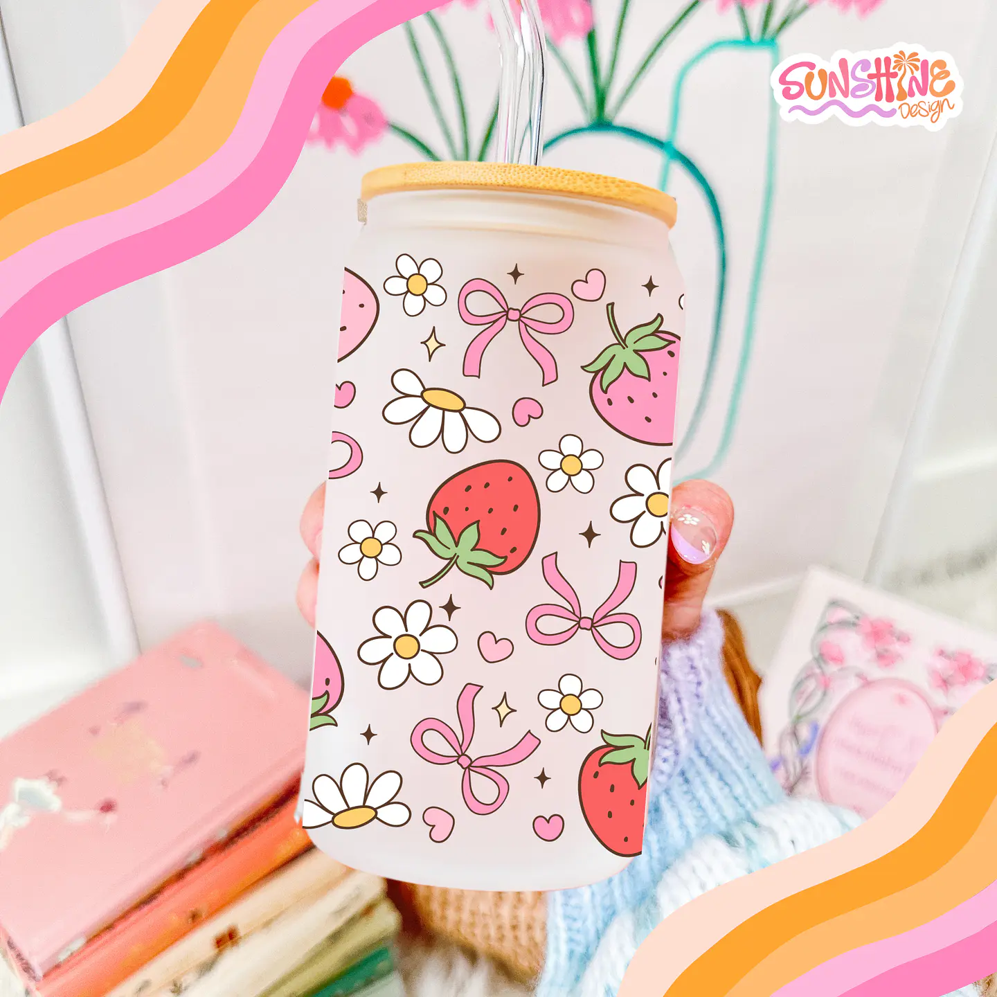 Coquette Strawberry Glass Cup 2