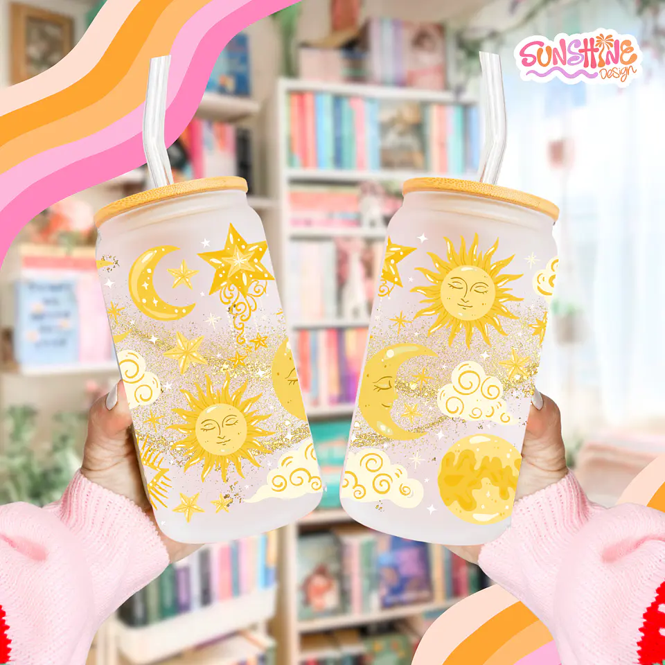 Sunshine Moon Glass Cup 4