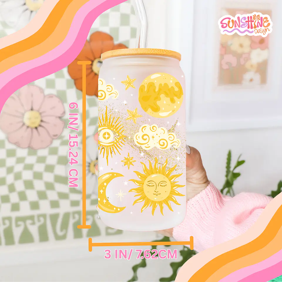 Sunshine Moon Glass Cup 5