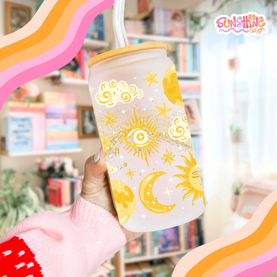 Sunshine Moon Glass Cup 3
